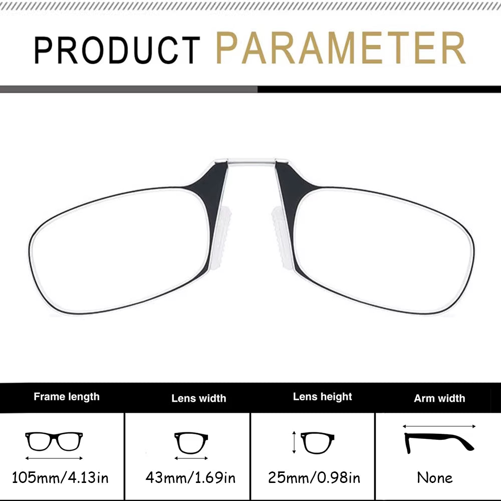 Folding Reading Glasses for Men Women without Eyeglass Legs Keychain Case and Readers Rectangular Reading Glasses